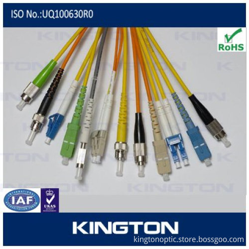 purple cable fiber optic FC ST duplex patch cord